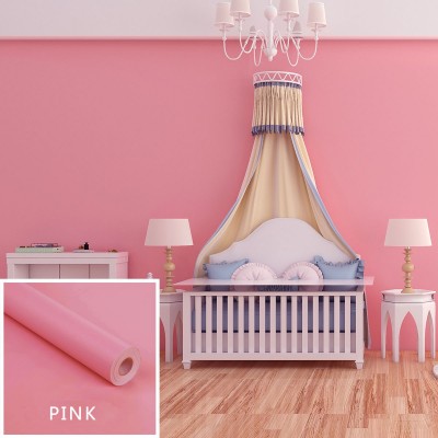 带胶自粘墙纸客厅卧室玄关壁纸学生宿舍橱柜家居翻新墙贴纯色墙纸图5