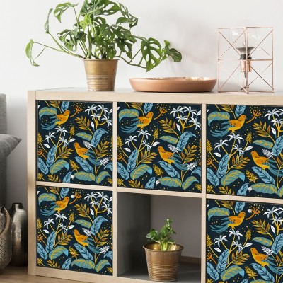 一米墙贴清新叶子带胶墙纸客厅卧室玄关壁纸宿舍店铺橱柜翻新壁纸图3