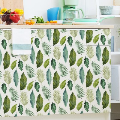 一米墙贴清新叶子带胶墙纸客厅卧室玄关壁纸宿舍店铺橱柜翻新壁纸图4