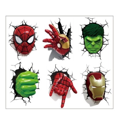 复仇者联盟贴纸绿巨人钢铁侠闪电侠卡通动漫自粘PVC装饰涂鸦贴画图5