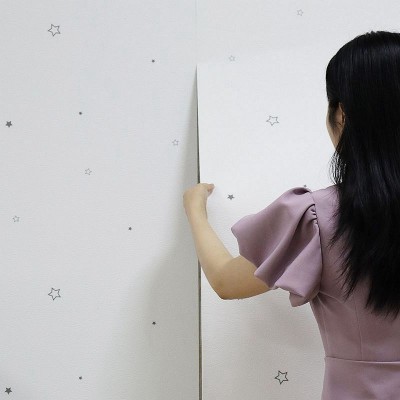 3d立体泡沫墙纸自粘硅藻泥墙贴客厅卧室温馨纯色壁纸墙面装饰图2