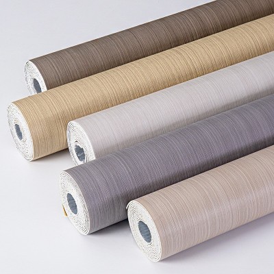 木纹墙纸自粘仿木PVC铝塑板墙贴原木色电视背景墙贴纸墙面装饰板图4