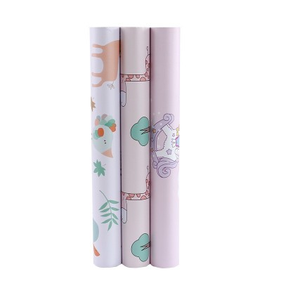 卡通墙纸自粘防水防潮壁纸温馨墙贴儿童房装饰家具翻新墙面贴纸图5