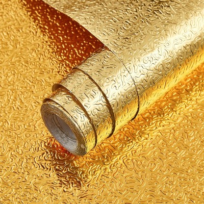 金箔贴纸佛龛背景装饰自粘金色墙贴厨房防水防油防潮佛堂神龛壁纸图2