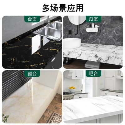 木纹厨房贴纸防水防油耐高温家具贴膜灶台墙面装饰防火自粘墙纸图4