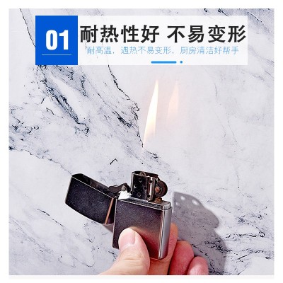 厨房防油加厚墙贴灶台耐高温墙纸仿水大理石纹贴纸自粘橱柜贴纸图3