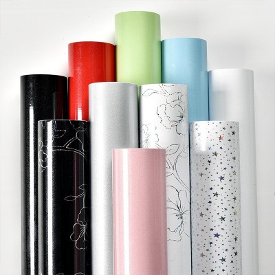 加厚家具翻新贴纸柜子衣柜装饰自粘墙纸防水桌面橱柜烤漆贴纸墙纸图2