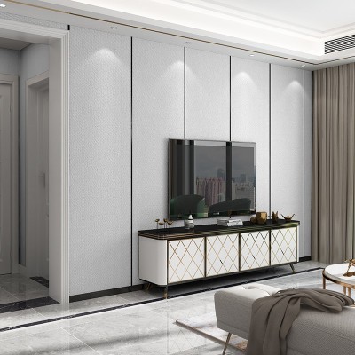 亚麻墙布无缝全屋墙纸自粘防水防潮卧室电视背景墙贴装饰遮丑壁纸图2