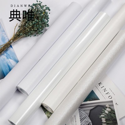 白色厨房橱柜门鞋衣柜子贴纸烤漆防油贴膜家具翻新自粘墙纸可擦洗图3