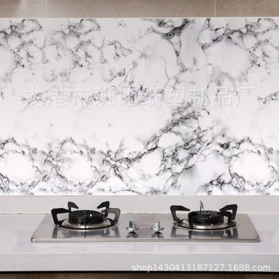 批发防水pet防油贴纸厨房贴纸仿大理石纹贴纸壁纸窗台衣橱柜子翻图4