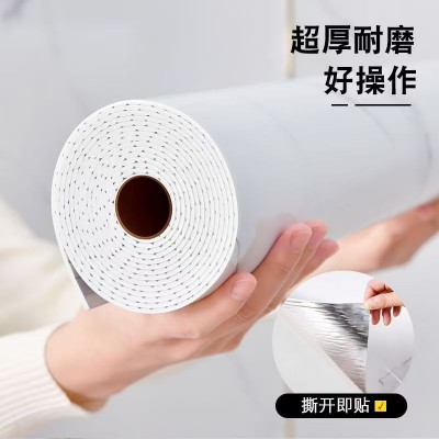 仿瓷砖大理石贴纸墙面自粘遮丑pvc装饰防水防潮仿墙板铝塑板墙贴图2