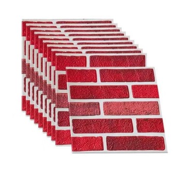 3d立体墙贴 套压 自粘墙纸小尺寸壁纸XPE防水泡沫砖墙纸自粘批发图4