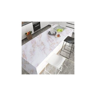 加厚白金大理石墙纸即时贴厨房台面装饰纸防水哑光大理石壁纸柜台图2