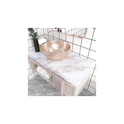 加厚白金大理石墙纸即时贴厨房台面装饰纸防水哑光大理石壁纸柜台图4