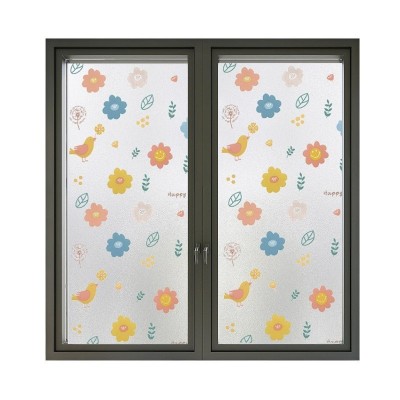 批发彩印磨砂玻璃窗户贴纸卧室客厅窗户加厚全遮光防偷窥玻璃贴膜图5