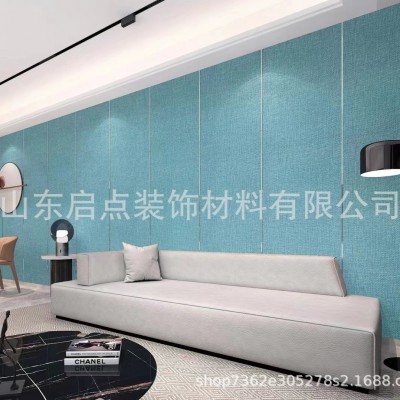 厂家亚麻软包自粘墙布 轻奢墙面装饰卧室客厅电视背景墙自贴墙贴图4