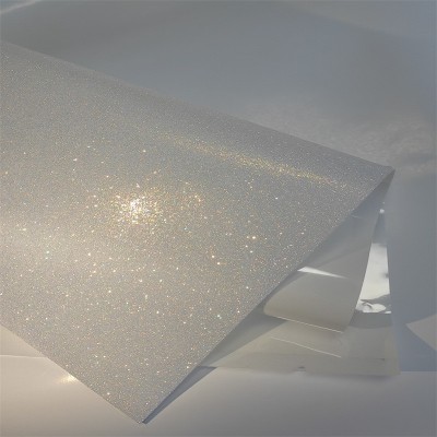 PET幻彩五彩双闪吧唧垫纸马口铁金葱超薄 徽章衬垫纸金 葱闪底图6