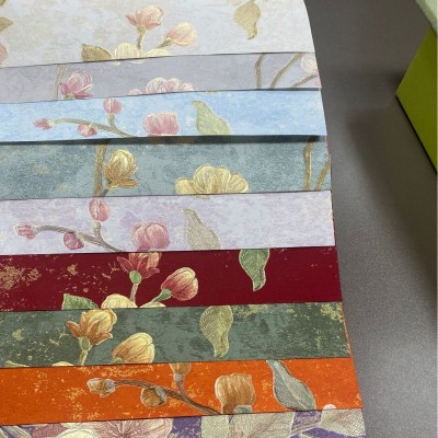 繁花锦绣礼盒包装纸礼物盒纸包花纸特种纸浮雕纸鲜花包装 纸艺术纸图3