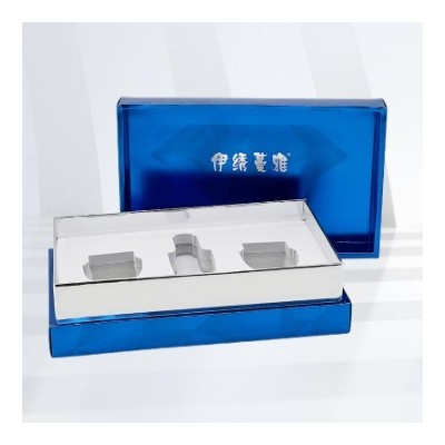 化妆品包装盒定制金银卡红色彩盒翻盖定做精美翻盖硬纸板礼盒通用图2