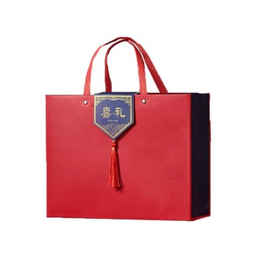 结婚用品中式喜糖盒手提袋婚礼伴娘伴手礼手提喜糖袋婚庆礼 盒批发图3