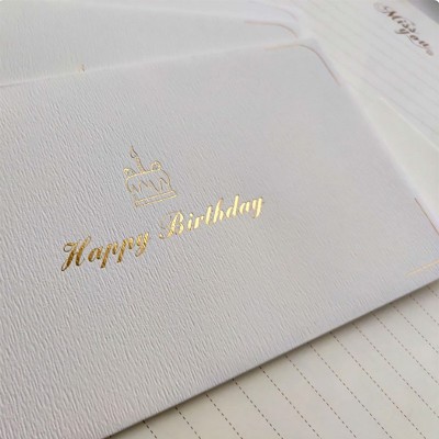 高级感信封压纹特种纸烫金定 制logo婚纱礼服展会邀请函精致感图3