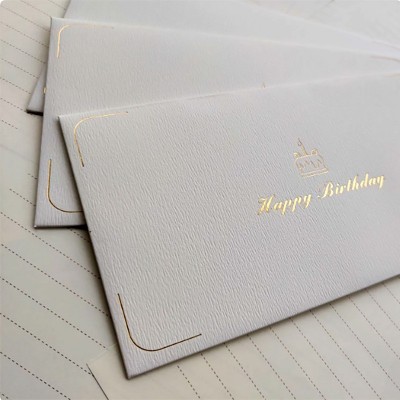 高级感信封压纹特种纸烫金定 制logo婚纱礼服展会邀请函精致感图5