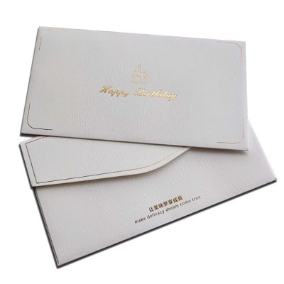 高级感信封压纹特种纸烫金定 制logo婚纱礼服展会邀请函精致感图4