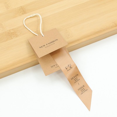 原色个性服装吊牌订 做服饰标签 棉卡纸韩式女装服饰家纺挂牌制作图3