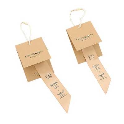 原色个性服装吊牌订 做服饰标签 棉卡纸韩式女装服饰家纺挂牌制作图5