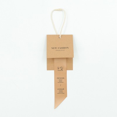 原色个性服装吊牌订 做服饰标签 棉卡纸韩式女装服饰家纺挂牌制作图2