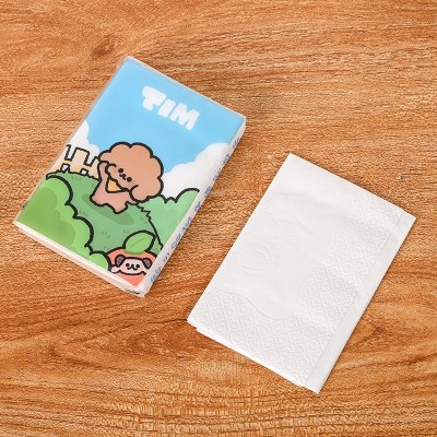 跨境厂家直销迷你纸手帕纸口袋小包纸巾餐巾纸面巾纸广告logo加工图5