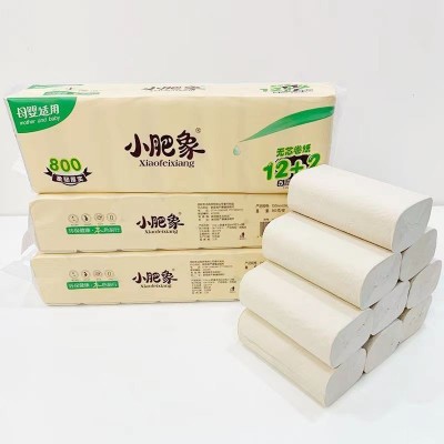 肥象卷纸本色无芯卷纸干湿两用卫生纸1提14卷母婴适用家庭实惠图3