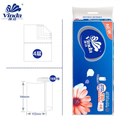 维.达无芯卷纸4层10卷780g卷筒纸厕纸卫生纸批发代发家用纸巾批发图5