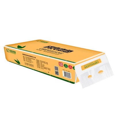 成良本色实芯扁卷纸竹纤维卫生纸家用酒店宾馆卷纸直销批发图3