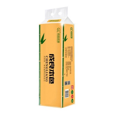 成良本色实芯扁卷纸竹纤维卫生纸家用酒店宾馆卷纸直销批发图5