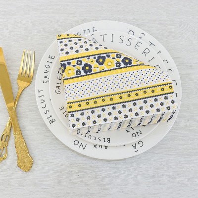 跨境圣诞节日印花餐巾纸无香双层印花彩色麋鹿条纹一次性高档纸巾图3