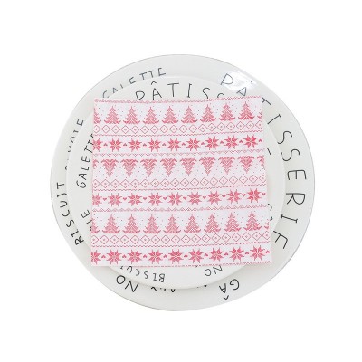 跨境圣诞节日印花餐巾纸无香双层印花彩色麋鹿条纹一次性高档纸巾图5