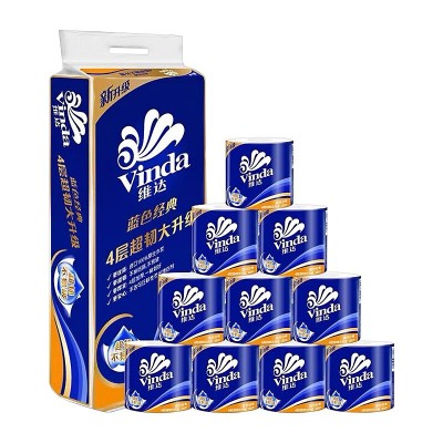 维达超韧卷纸140克有芯卷筒厕所卫生纸家用实惠装纸巾批发大量批图5