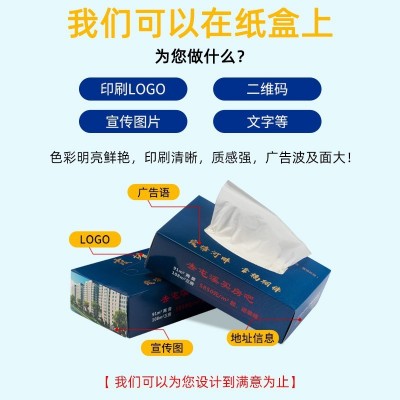 盒装纸巾定制可印刷logo广告宣传商用抽纸订制餐厅酒店餐巾纸定做图3