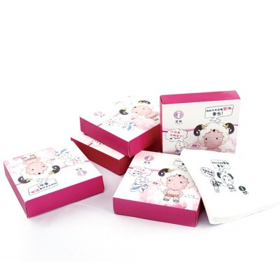 盒装餐厅纸巾定制广告方巾纸定做可印logo饭店火锅店餐饮抽纸订做图5