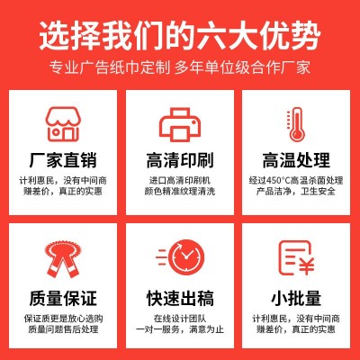 300张餐巾纸定做广告抽纸餐厅饭店宣传小礼品订制图3