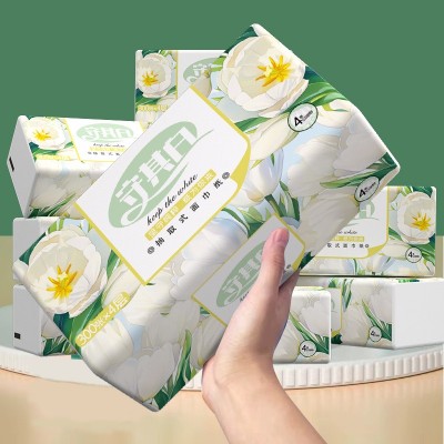 守其白抽纸纸抽大包餐巾纸卫生纸加大加厚整箱批发原木面巾纸代发图2