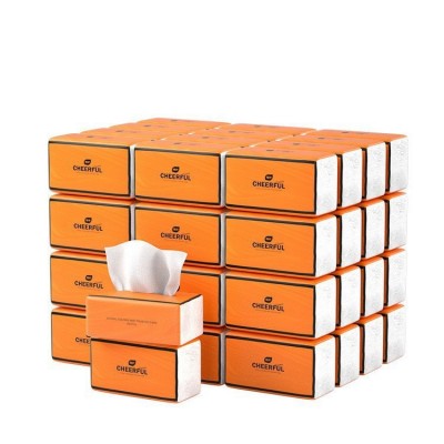 植护气垫纸巾悦色橙20大包抽纸面巾纸餐巾纸大包整箱批发家庭装图2