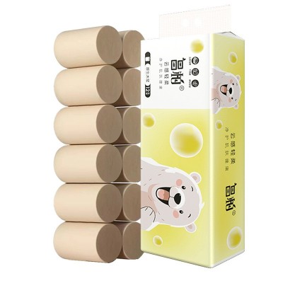 竹浆本色卫生纸实心卷纸卫生纸大量批厕所家用手纸卫生纸卷纸代发图4