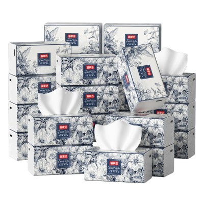 备家洁抽纸复古插画抽纸大包纸巾整箱20大包家庭实惠装面巾纸抽图3