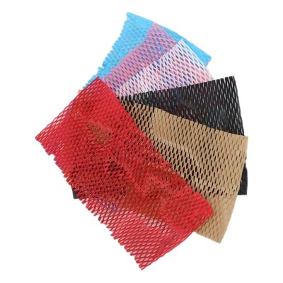 蜂窝ins蜂巢纸防震缓冲网眼打包装可降解牛皮纸环保鲜玻璃花饰品图2