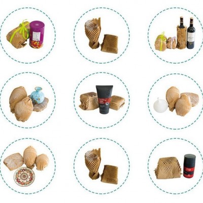 蜂窝ins蜂巢纸防震缓冲网眼打包装可降解牛皮纸环保鲜玻璃花饰品图3