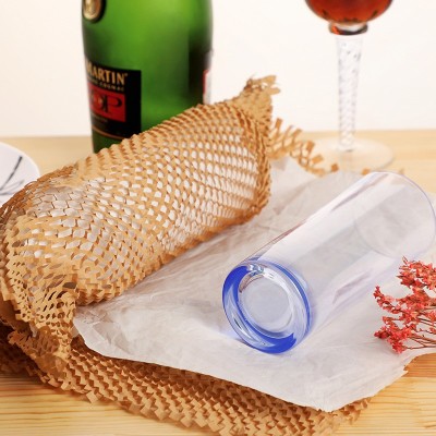 彩色蜂窝纸蜂巢纸缓冲包装纸撕拉网格花艺可降解牛皮包装纸蜂窝纸图2