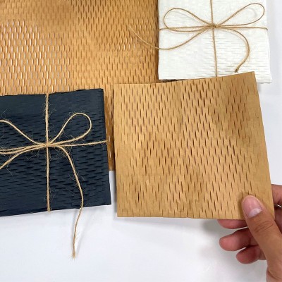 彩色蜂窝纸蜂巢纸缓冲包装纸撕拉网格花艺可降解牛皮包装纸蜂窝纸图3