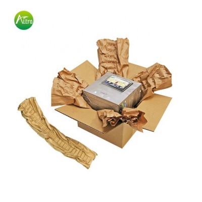 缓冲牛皮纸环保可降解单层纸双层纸卷垫褶皱纸包装填充纸垫图3